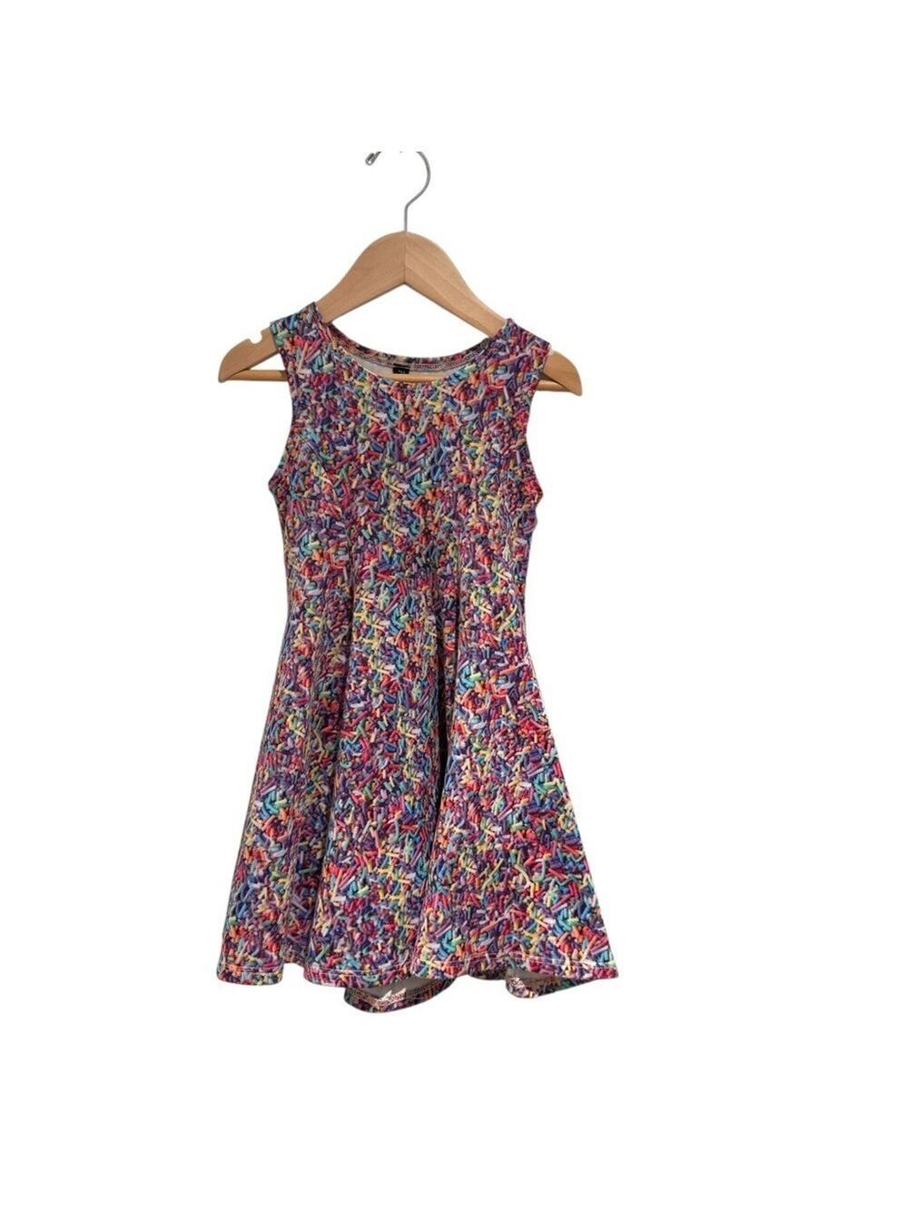 PIXIE LANE Sprinkled Print Sleeveless A-Line Sundress - size 2/3 (fits 3/4 imo)